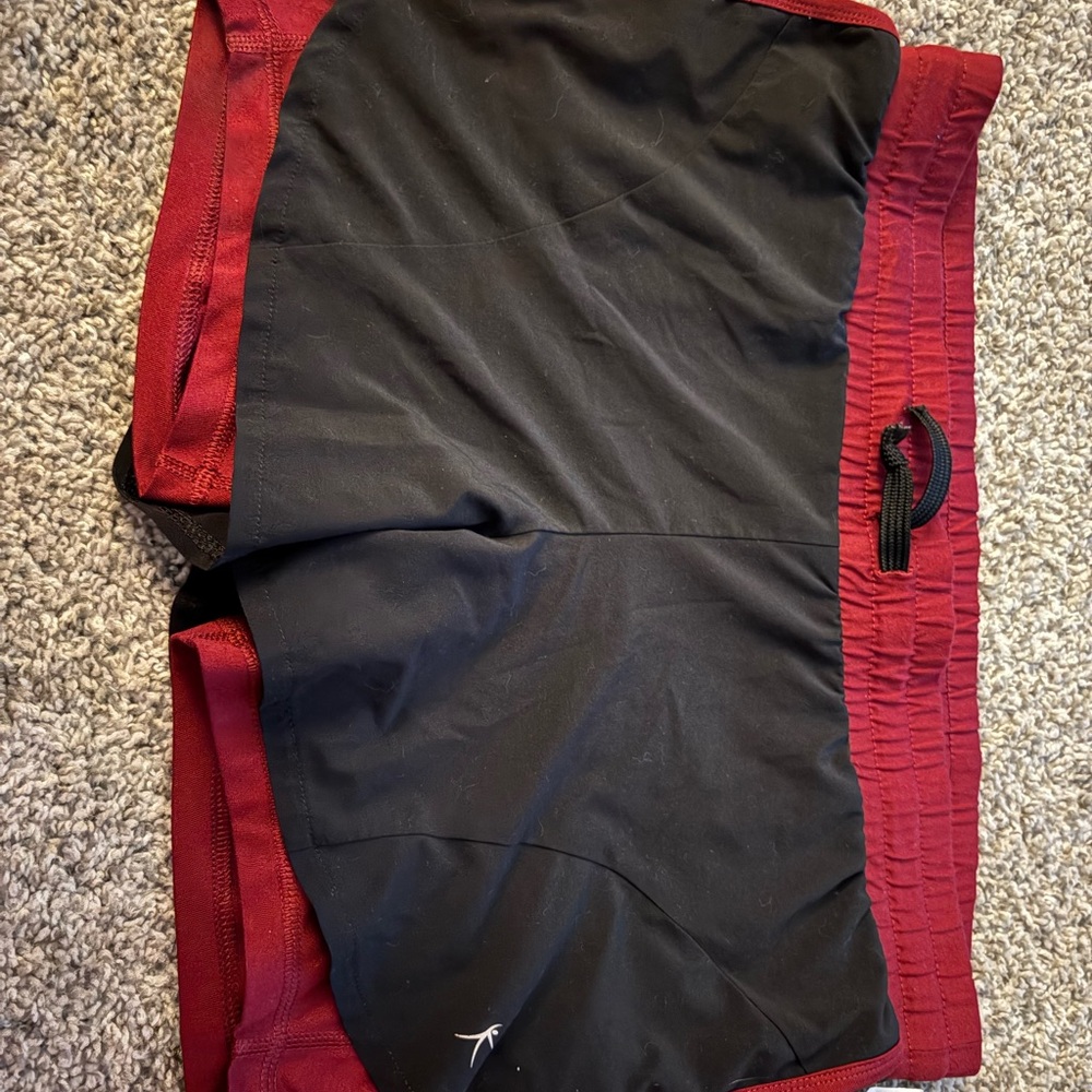 Men's Athletic Shorts in Black and Red